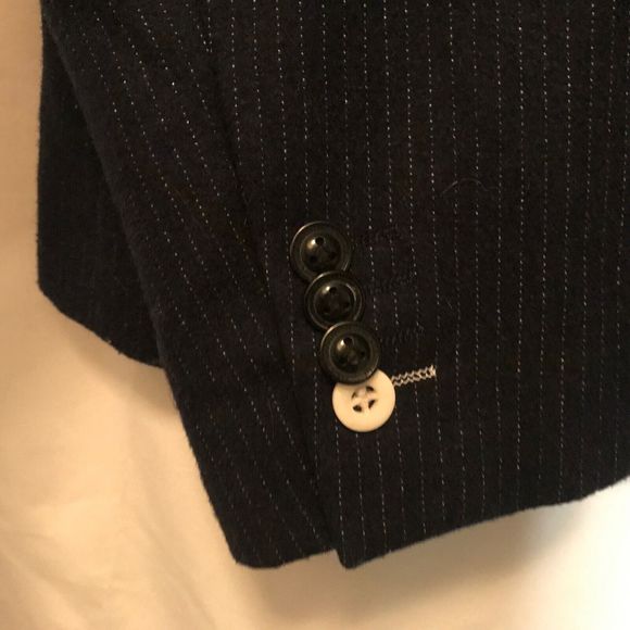 Never worn J.C. Rags Pinstripe Wool Blazer Tailored Fit Surgeon's Cuff Men L - Picture 7 of 11